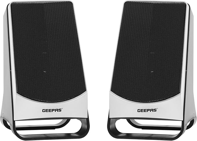 Geepas GMS8805 2.0 Computer Speaker |Saturated clear sound |Portable Design & Volume Controls | Clear & Powerful Sound Quality | USB DC 5V | Ideal for Pc, Laptop, Mobile & More